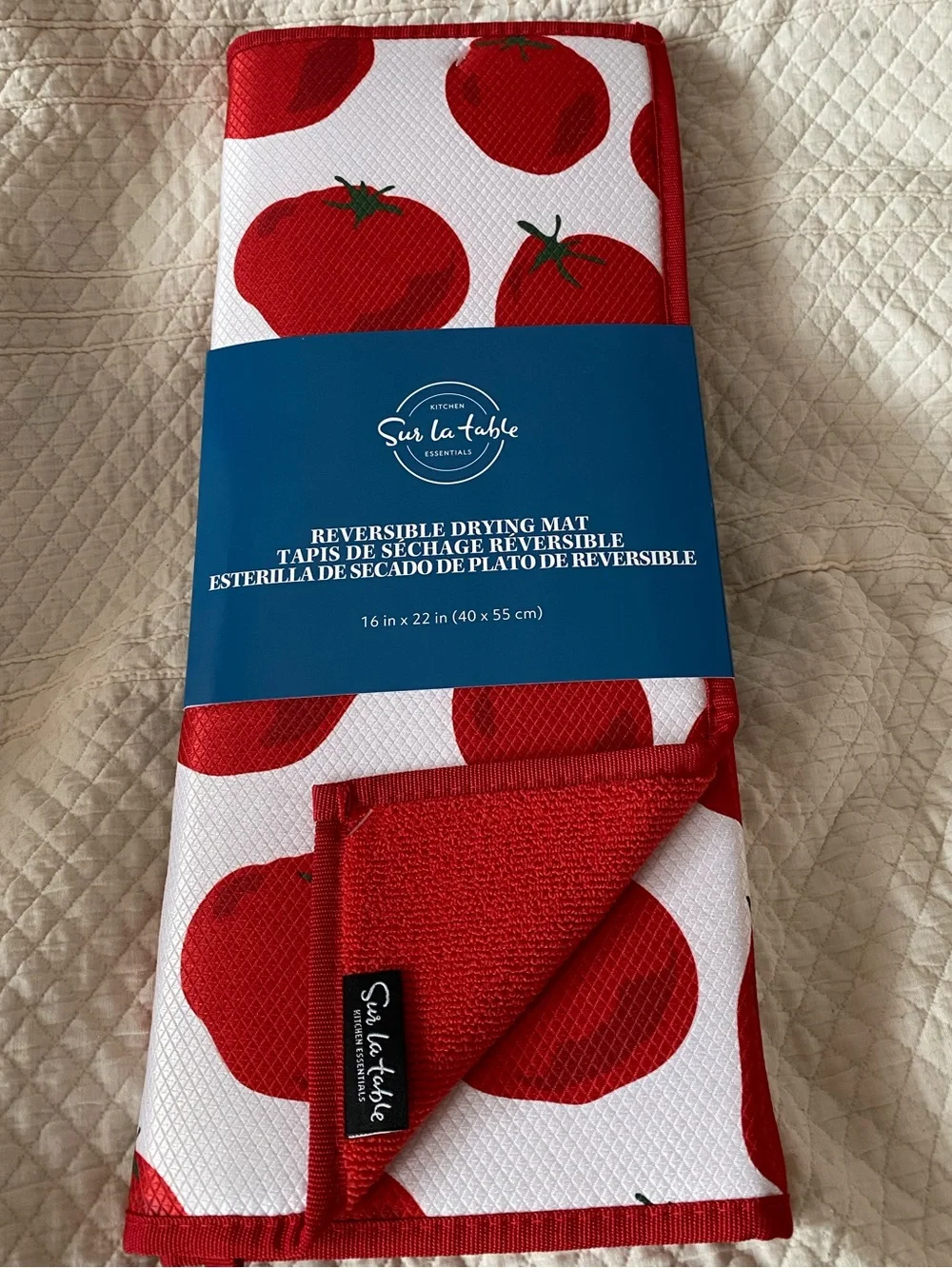 Sur La Table “Tomato” Drying Mat, Mini Oven Mitts and Kitchens Towel Set